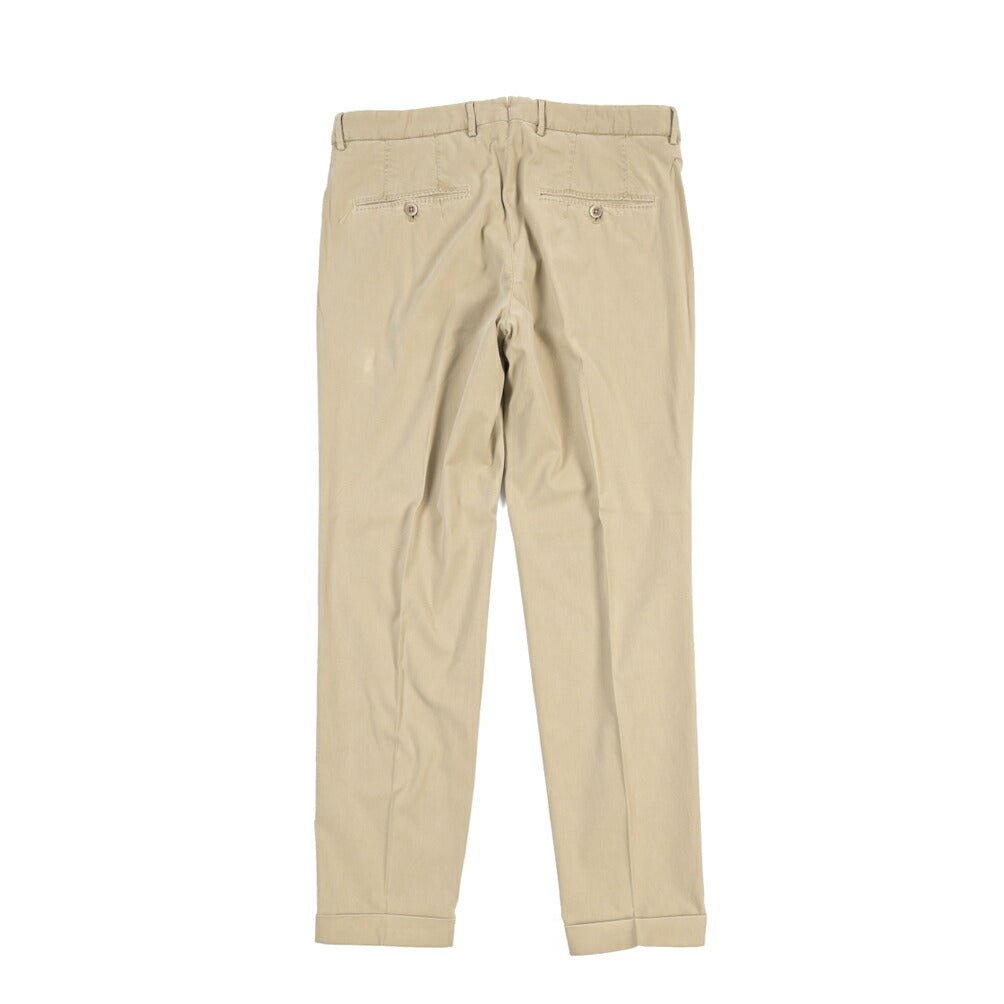 GTA “772” ストレッチコットン ワンタックチノパンツ / SLIM FIT ベージュ 46 | GUARDAROBA MILANO OFFICIAL STORE