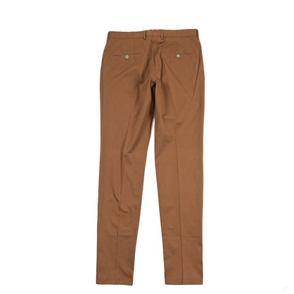 GTA “772L” ストレッチコットン ワンタックチノパンツ / SLIM FIT ブラウン 46 | GUARDAROBA MILANO OFFICIAL STORE