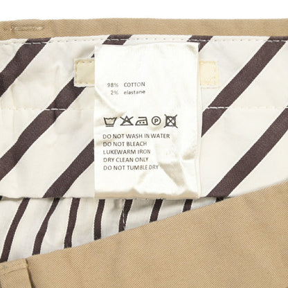 GTA “772L” ストレッチコットン ワンタックチノパンツ / SLIM FIT ベージュ 48 | GUARDAROBA MILANO OFFICIAL STORE