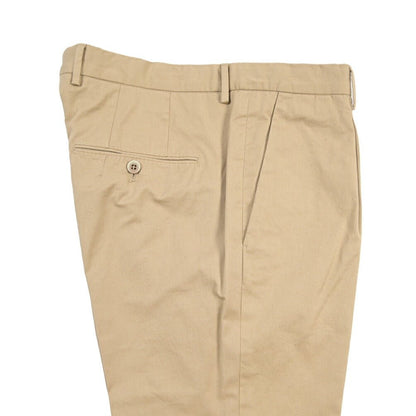 GTA “772L” ストレッチコットン ワンタックチノパンツ / SLIM FIT ベージュ 48 | GUARDAROBA MILANO OFFICIAL STORE