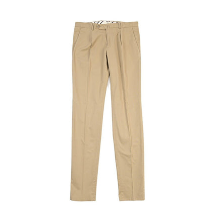 GTA “772L” ストレッチコットン ワンタックチノパンツ / SLIM FIT ベージュ 48 | GUARDAROBA MILANO OFFICIAL STORE