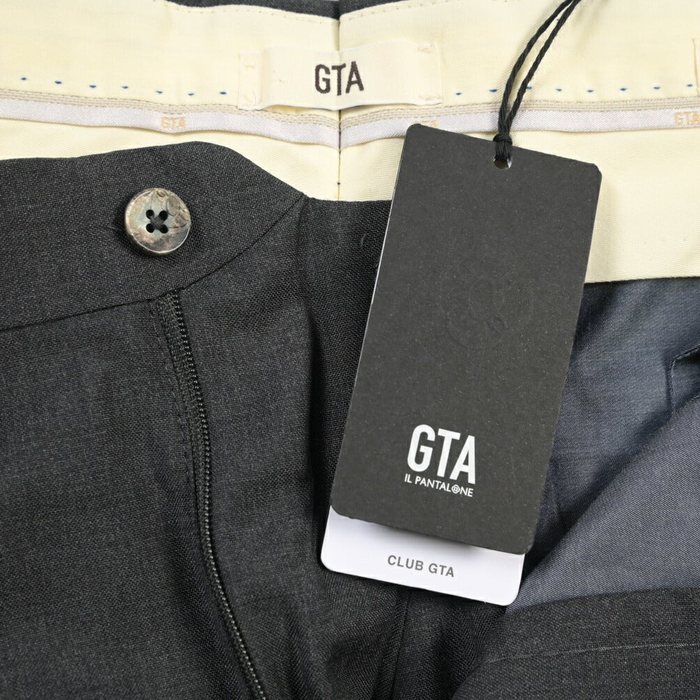 GTA “800 G SL” ウール100% ノータックスラックス / SLIM FIT ダークグレー 46 | GUARDAROBA MILANO OFFICIAL STORE