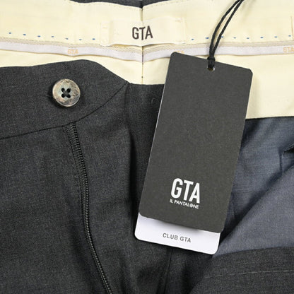 GTA “800 G SL” ウール100% ノータックスラックス / SLIM FIT ダークグレー 46 | GUARDAROBA MILANO OFFICIAL STORE