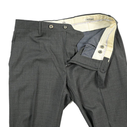 GTA “800 G SL” ウール100% ノータックスラックス / SLIM FIT ダークグレー 50 | GUARDAROBA MILANO OFFICIAL STORE