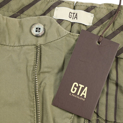 GTA “800 K” ストレッチコットン ノータックチノパンツ / EXTRASLIM FIT カーキグリーン 46 | GUARDAROBA MILANO OFFICIAL STORE