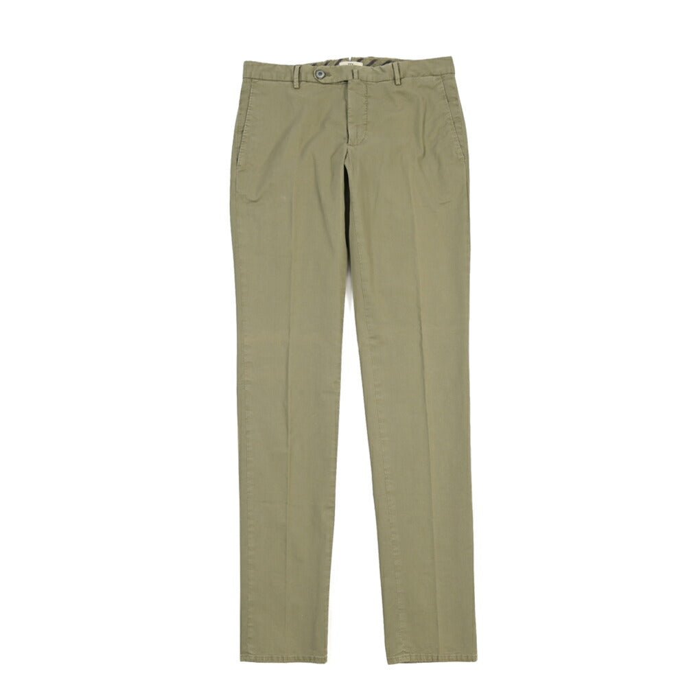 GTA “800 K” ストレッチコットン ノータックチノパンツ / EXTRASLIM FIT カーキグリーン 46 | GUARDAROBA MILANO OFFICIAL STORE