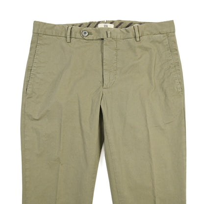 GTA “800 K” ストレッチコットン ノータックチノパンツ / EXTRASLIM FIT カーキグリーン 46 | GUARDAROBA MILANO OFFICIAL STORE