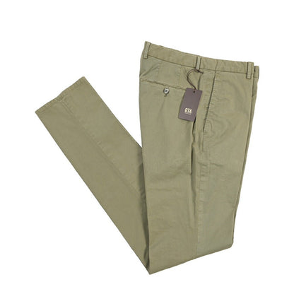 GTA “800 K” ストレッチコットン ノータックチノパンツ / EXTRASLIM FIT カーキグリーン 46 | GUARDAROBA MILANO OFFICIAL STORE