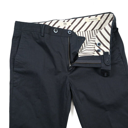 GTA “800 K” ストレッチコットン ノータックチノパンツ / EXTRASLIM FIT ネイビー 44 | GUARDAROBA MILANO OFFICIAL STORE