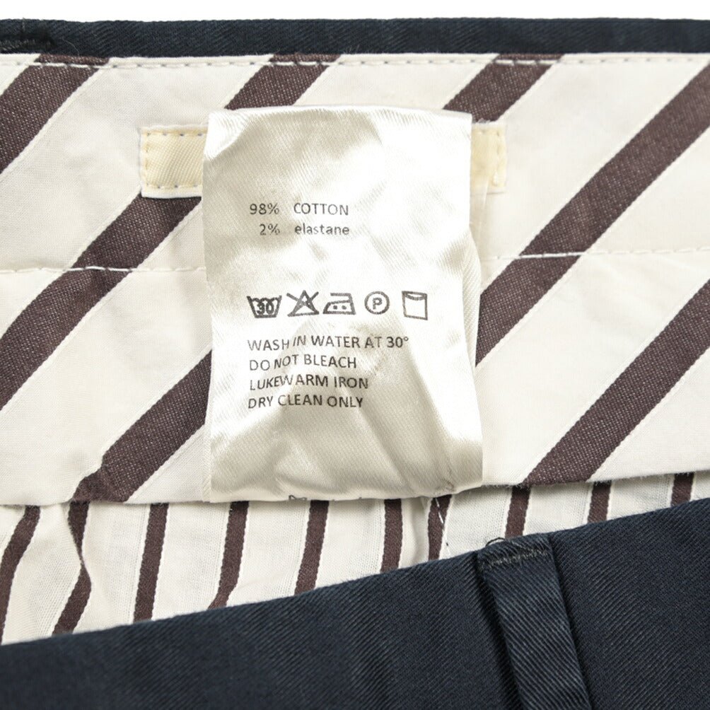 GTA “800 K” ストレッチコットン ノータックチノパンツ / EXTRASLIM FIT ネイビー 44 | GUARDAROBA MILANO OFFICIAL STORE