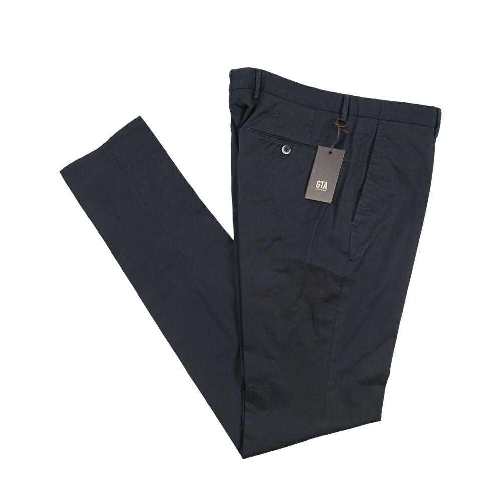 GTA “800 K” ストレッチコットン ノータックチノパンツ / EXTRASLIM FIT ネイビー 44 | GUARDAROBA MILANO OFFICIAL STORE