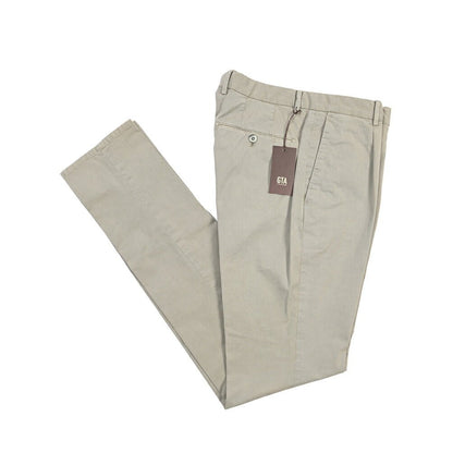 GTA “800 KP” ストレッチコットン ワンタックチノパンツ / EXTRASLIM FIT グレー 46 | GUARDAROBA MILANO OFFICIAL STORE