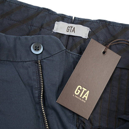 GTA “800 KP” ストレッチコットン ワンタックチノパンツ / EXTRASLIM FIT ネイビー 46 | GUARDAROBA MILANO OFFICIAL STORE