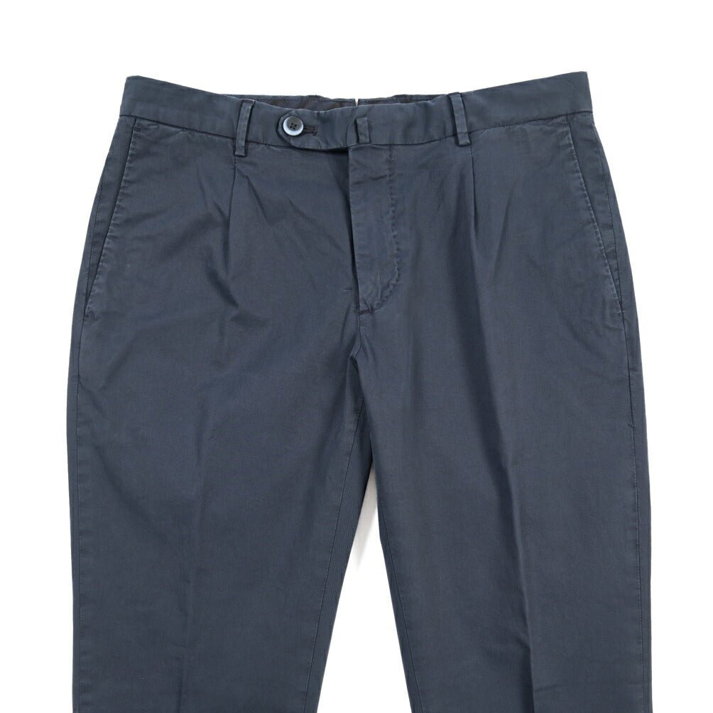 GTA “800 KP” ストレッチコットン ワンタックチノパンツ / EXTRASLIM FIT ネイビー 46 | GUARDAROBA MILANO OFFICIAL STORE