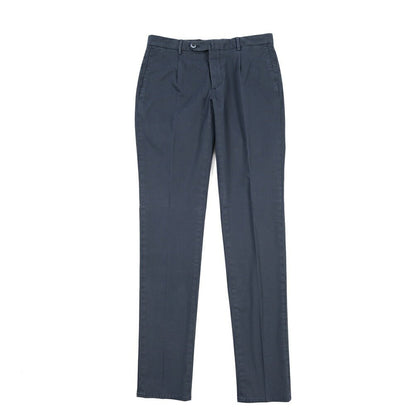GTA “800 KP” ストレッチコットン ワンタックチノパンツ / EXTRASLIM FIT ネイビー 46 | GUARDAROBA MILANO OFFICIAL STORE