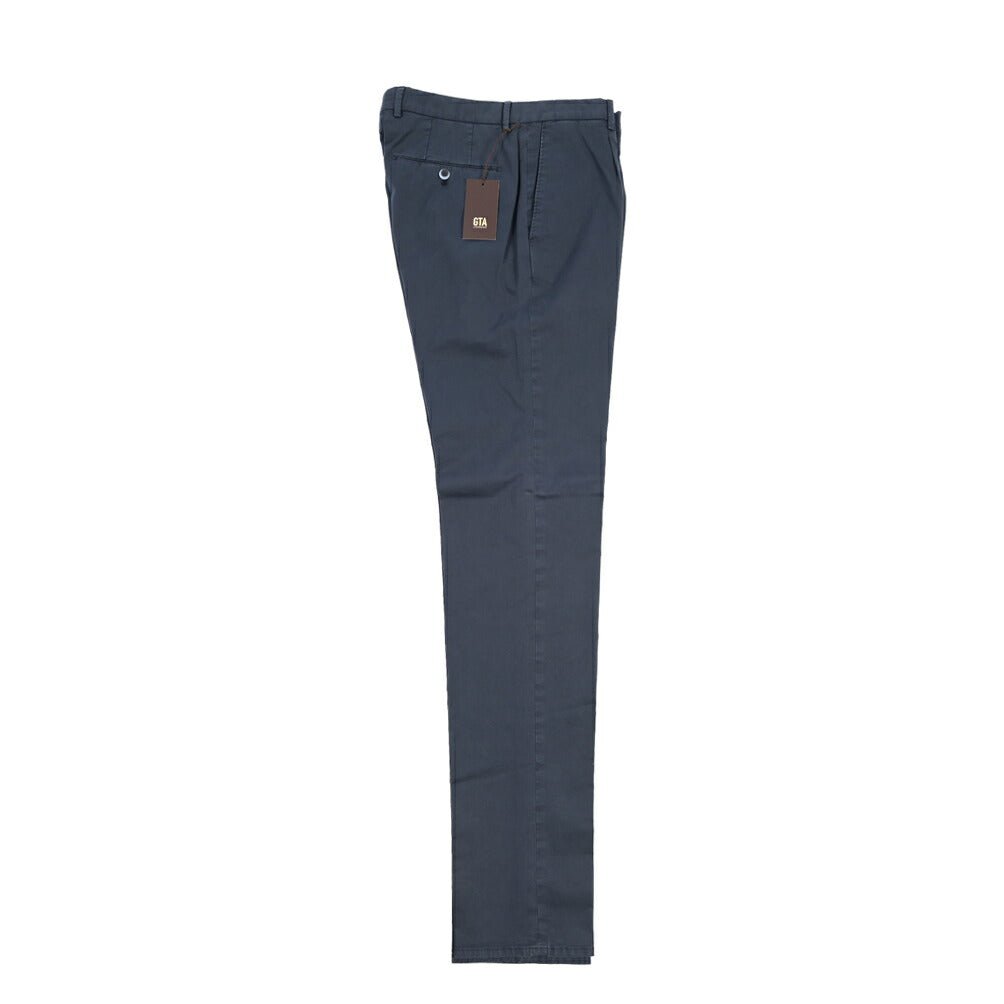 GTA “800 KP” ストレッチコットン ワンタックチノパンツ / EXTRASLIM FIT ネイビー 46 | GUARDAROBA MILANO OFFICIAL STORE