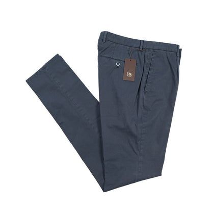 GTA “800 KP” ストレッチコットン ワンタックチノパンツ / EXTRASLIM FIT ネイビー 46 | GUARDAROBA MILANO OFFICIAL STORE