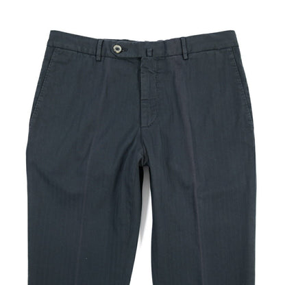 GTA “800 SL” ストレッチコットン ノータックヘリンボーンパンツ / SLIM / メンズ ネイビー 48 | GUARDAROBA MILANO OFFICIAL STORE
