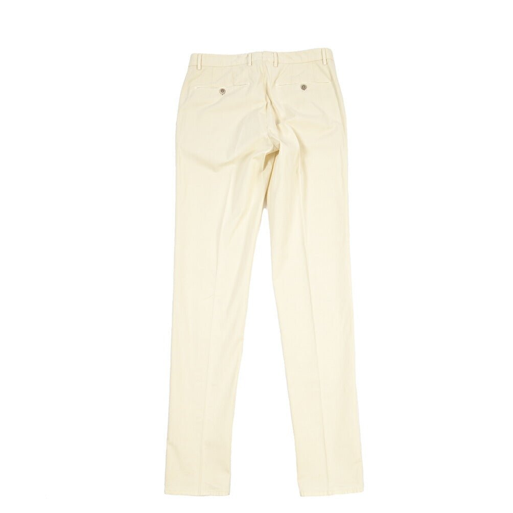 GTA “800 SL” ストレッチコットン ノータックチノパンツ / SLIM / メンズ オフホワイト 46 | GUARDAROBA MILANO OFFICIAL STORE