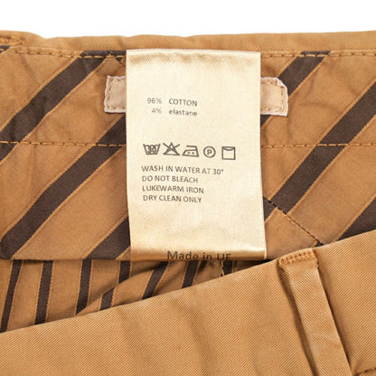 GTA “800 SL” ストレッチコットン ノータックチノパンツ / SLIM FIT ライトブラウン 48 | GUARDAROBA MILANO OFFICIAL STORE
