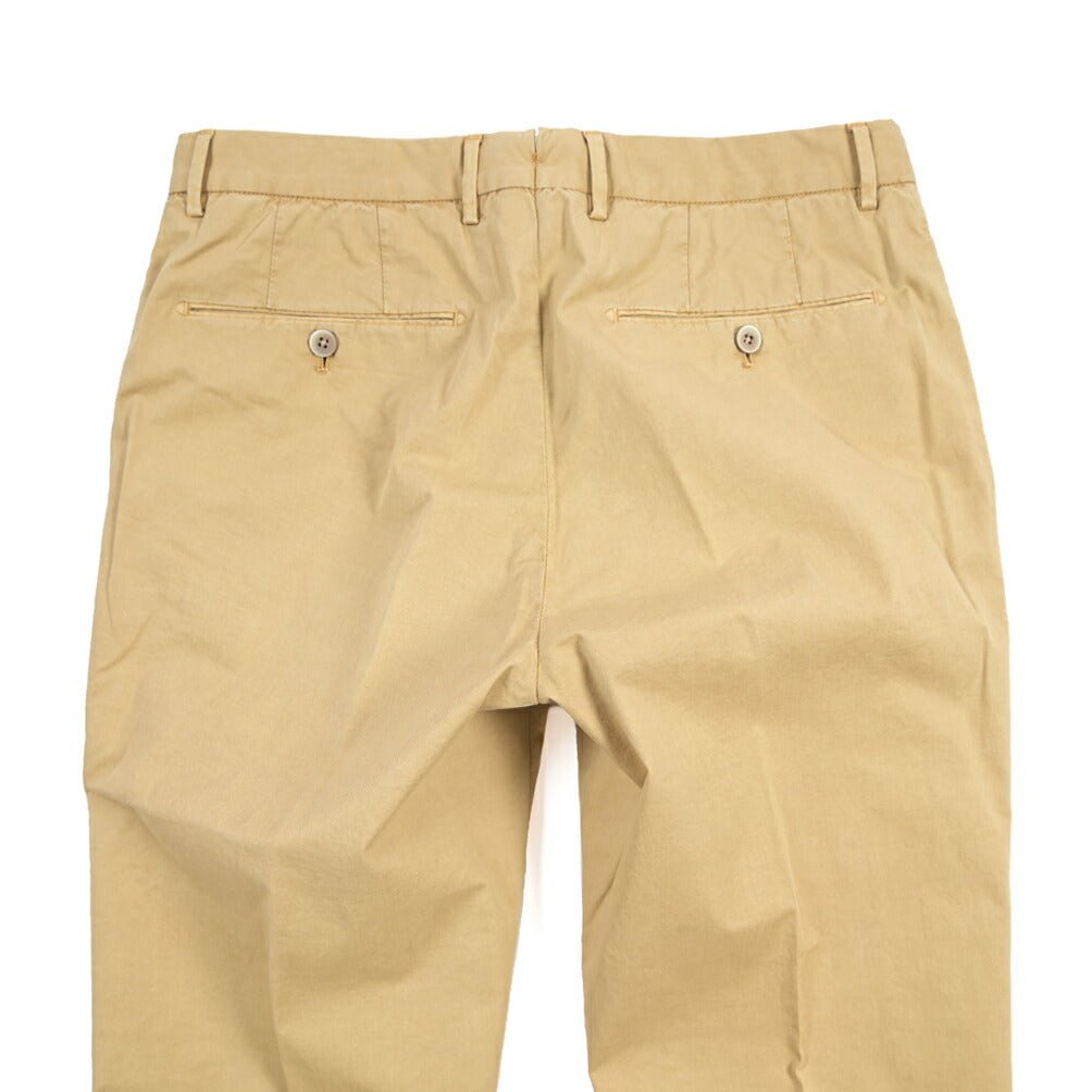 GTA “800 SL” ストレッチコットン ノータックチノパンツ / SLIM FIT ベージュ 46 | GUARDAROBA MILANO OFFICIAL STORE