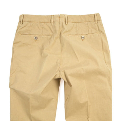 GTA “800 SL” ストレッチコットン ノータックチノパンツ / SLIM FIT ベージュ 46 | GUARDAROBA MILANO OFFICIAL STORE
