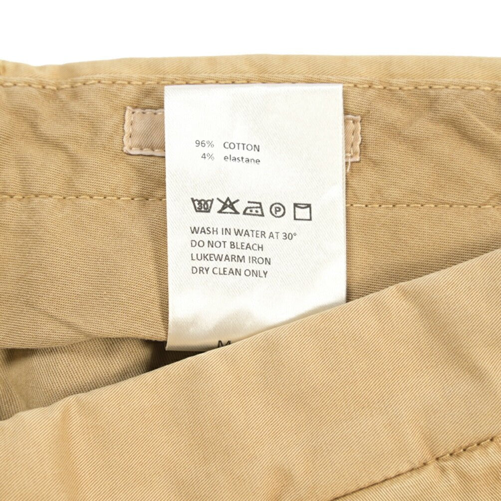 GTA “800 SL” ストレッチコットン ノータックチノパンツ / SLIM FIT ベージュ 46 | GUARDAROBA MILANO OFFICIAL STORE
