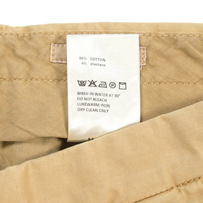 GTA “800 SL” ストレッチコットン ノータックチノパンツ / SLIM FIT ベージュ 46 | GUARDAROBA MILANO OFFICIAL STORE