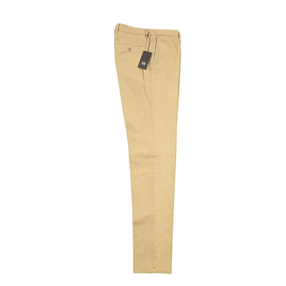 GTA “800 SL” ストレッチコットン ノータックチノパンツ / SLIM FIT ベージュ 46 | GUARDAROBA MILANO OFFICIAL STORE