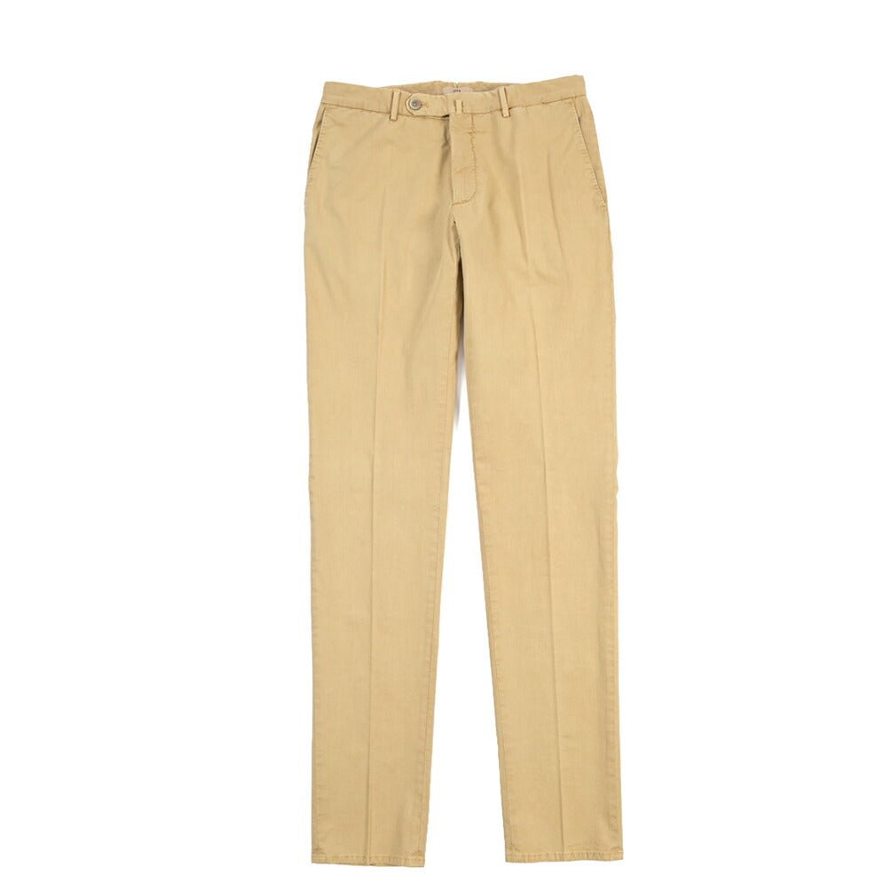 GTA “800 SL” ストレッチコットン ノータックチノパンツ / SLIM FIT ベージュ 46 | GUARDAROBA MILANO OFFICIAL STORE