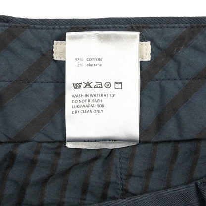 GTA “800 SL” ストレッチコットン ノータックチノパンツ シャドーストライプ / SLIM FIT ネイビー 50 | GUARDAROBA MILANO OFFICIAL STORE