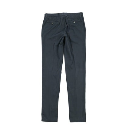 GTA “800 SL” ストレッチコットン ノータックチノパンツ シャドーストライプ / SLIM FIT ネイビー 50 | GUARDAROBA MILANO OFFICIAL STORE