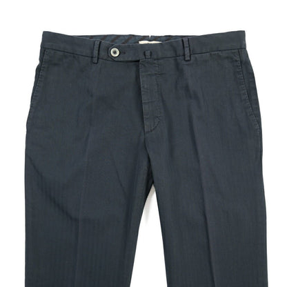 GTA “800 SL” ストレッチコットン ノータックチノパンツ シャドーストライプ / SLIM FIT ネイビー 50 | GUARDAROBA MILANO OFFICIAL STORE