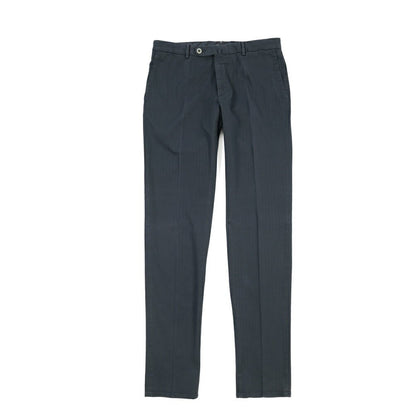 GTA “800 SL” ストレッチコットン ノータックチノパンツ シャドーストライプ / SLIM FIT ネイビー 50 | GUARDAROBA MILANO OFFICIAL STORE