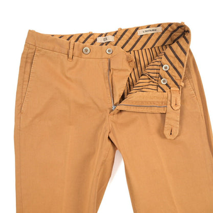 GTA “800 SSL” ストレッチコットン ノータックチノパンツ / EXTRASLIM FIT ブラウン 48 | GUARDAROBA MILANO OFFICIAL STORE