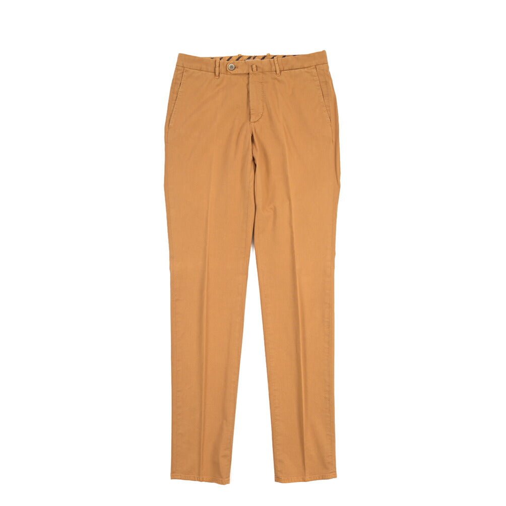 GTA “800 SSL” ストレッチコットン ノータックチノパンツ / EXTRASLIM FIT ブラウン 48 | GUARDAROBA MILANO OFFICIAL STORE