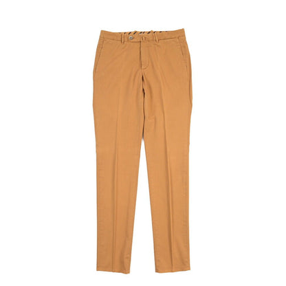 GTA “800 SSL” ストレッチコットン ノータックチノパンツ / EXTRASLIM FIT ブラウン 48 | GUARDAROBA MILANO OFFICIAL STORE