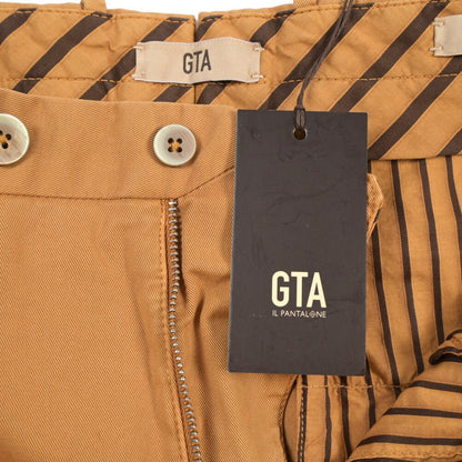 GTA “800 SSL” ストレッチコットン ノータックチノパンツ / EXTRASLIM FIT ブラウン 48 | GUARDAROBA MILANO OFFICIAL STORE