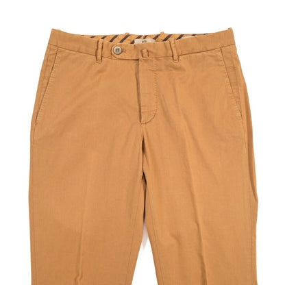 GTA “800 SSL” ストレッチコットン ノータックチノパンツ / EXTRASLIM FIT ブラウン 48 | GUARDAROBA MILANO OFFICIAL STORE