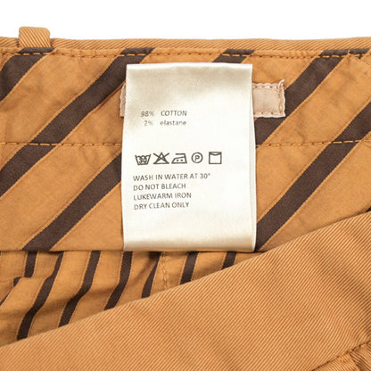 GTA “800 SSL” ストレッチコットン ノータックチノパンツ / EXTRASLIM FIT ブラウン 48 | GUARDAROBA MILANO OFFICIAL STORE