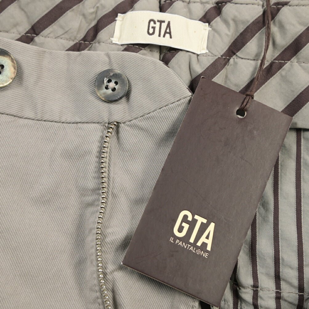 GTA “800 SSL” ストレッチコットン ノータックチノパンツ / EXTRASLIM FIT グレー 46 | GUARDAROBA MILANO OFFICIAL STORE
