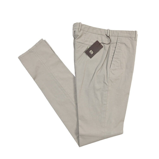 GTA “800 SSL” ストレッチコットン ノータックチノパンツ / EXTRASLIM FIT グレー 46 | GUARDAROBA MILANO OFFICIAL STORE