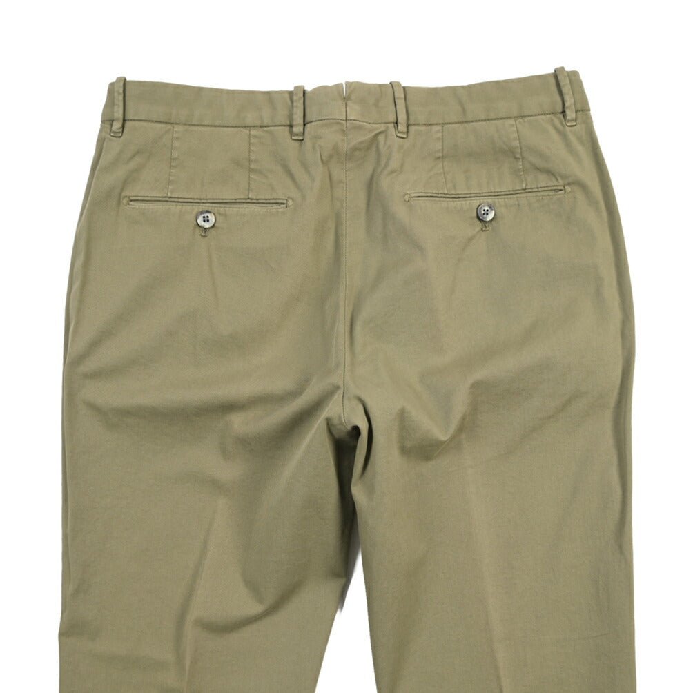 GTA “800 SSL” ストレッチコットン ノータックチノパンツ / EXTRASLIM FIT カーキグリーン 46 | GUARDAROBA MILANO OFFICIAL STORE