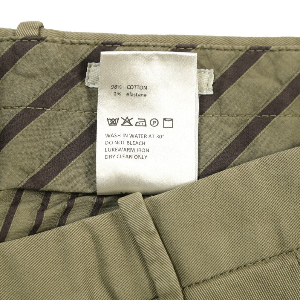 GTA “800 SSL” ストレッチコットン ノータックチノパンツ / EXTRASLIM FIT カーキグリーン 46 | GUARDAROBA MILANO OFFICIAL STORE