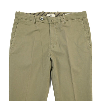 GTA “800 SSL” ストレッチコットン ノータックチノパンツ / EXTRASLIM FIT カーキグリーン 46 | GUARDAROBA MILANO OFFICIAL STORE