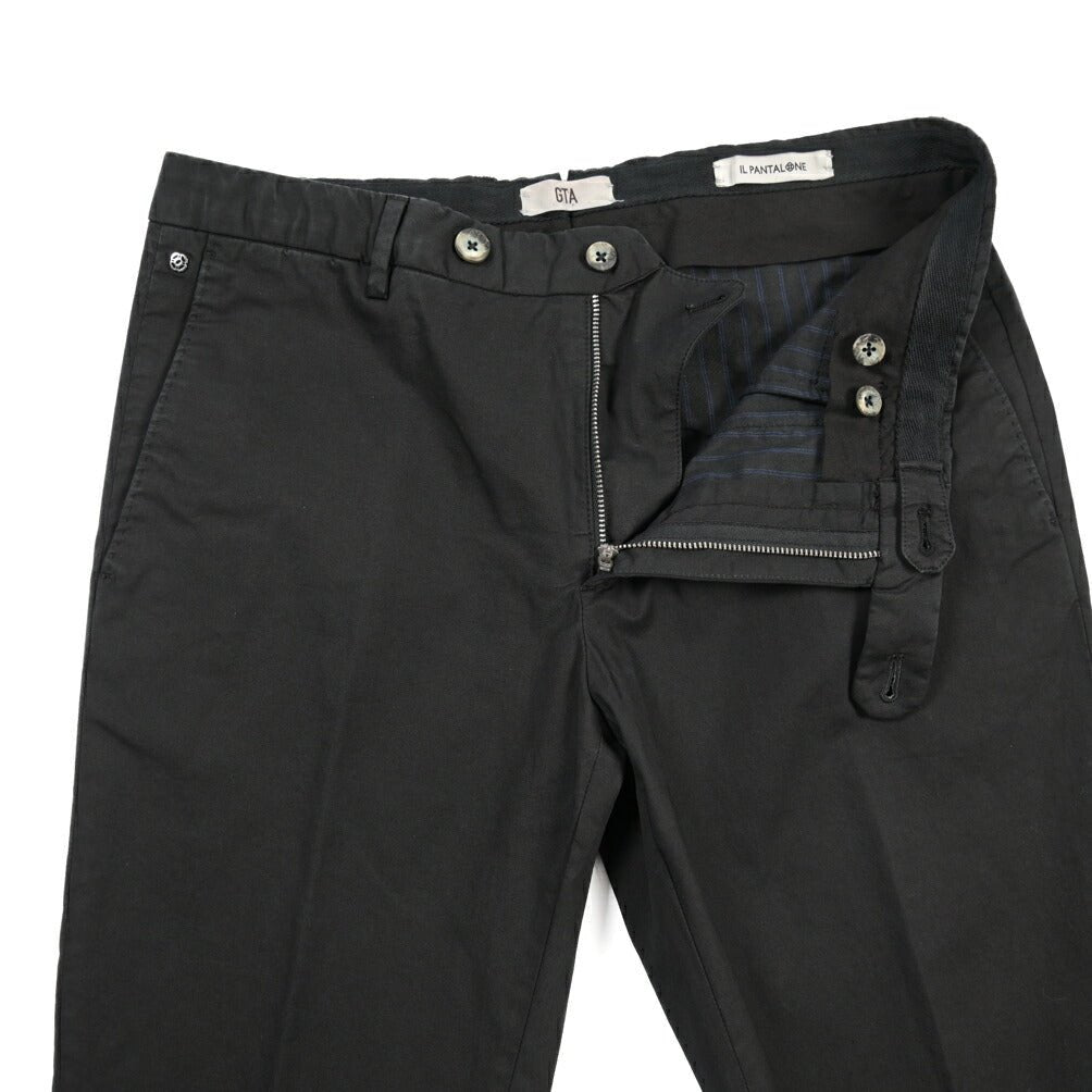GTA “800 SSL” ストレッチコットン ノータックチノパンツ / EXTRASLIM FIT ダークネイビー 46 | GUARDAROBA MILANO OFFICIAL STORE
