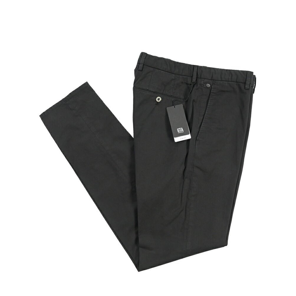 GTA “800 SSL” ストレッチコットン ノータックチノパンツ / EXTRASLIM FIT ダークネイビー 46 | GUARDAROBA MILANO OFFICIAL STORE