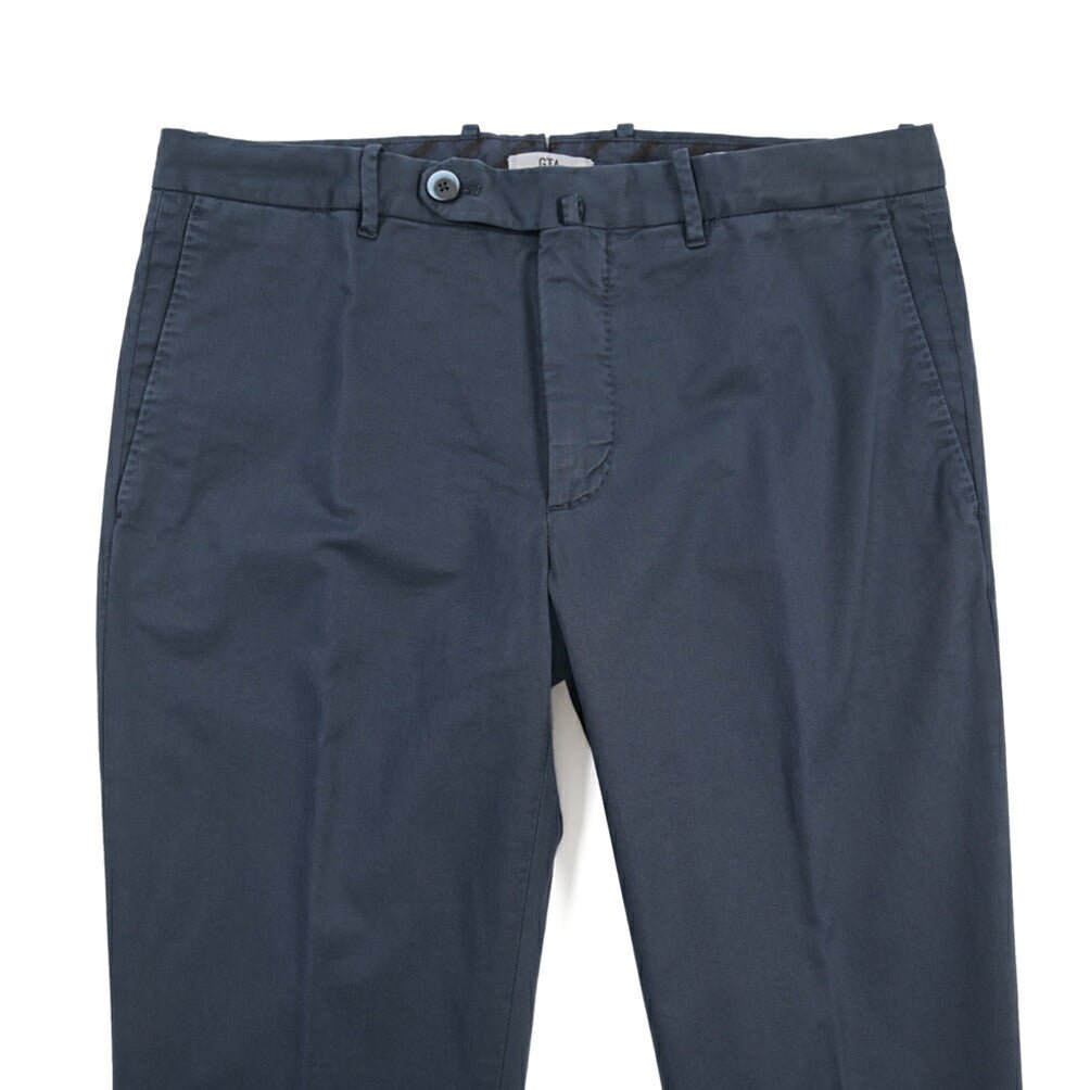 GTA “800 SSL” ストレッチコットン ノータックチノパンツ / EXTRASLIM FIT ネイビー 46 | GUARDAROBA MILANO OFFICIAL STORE