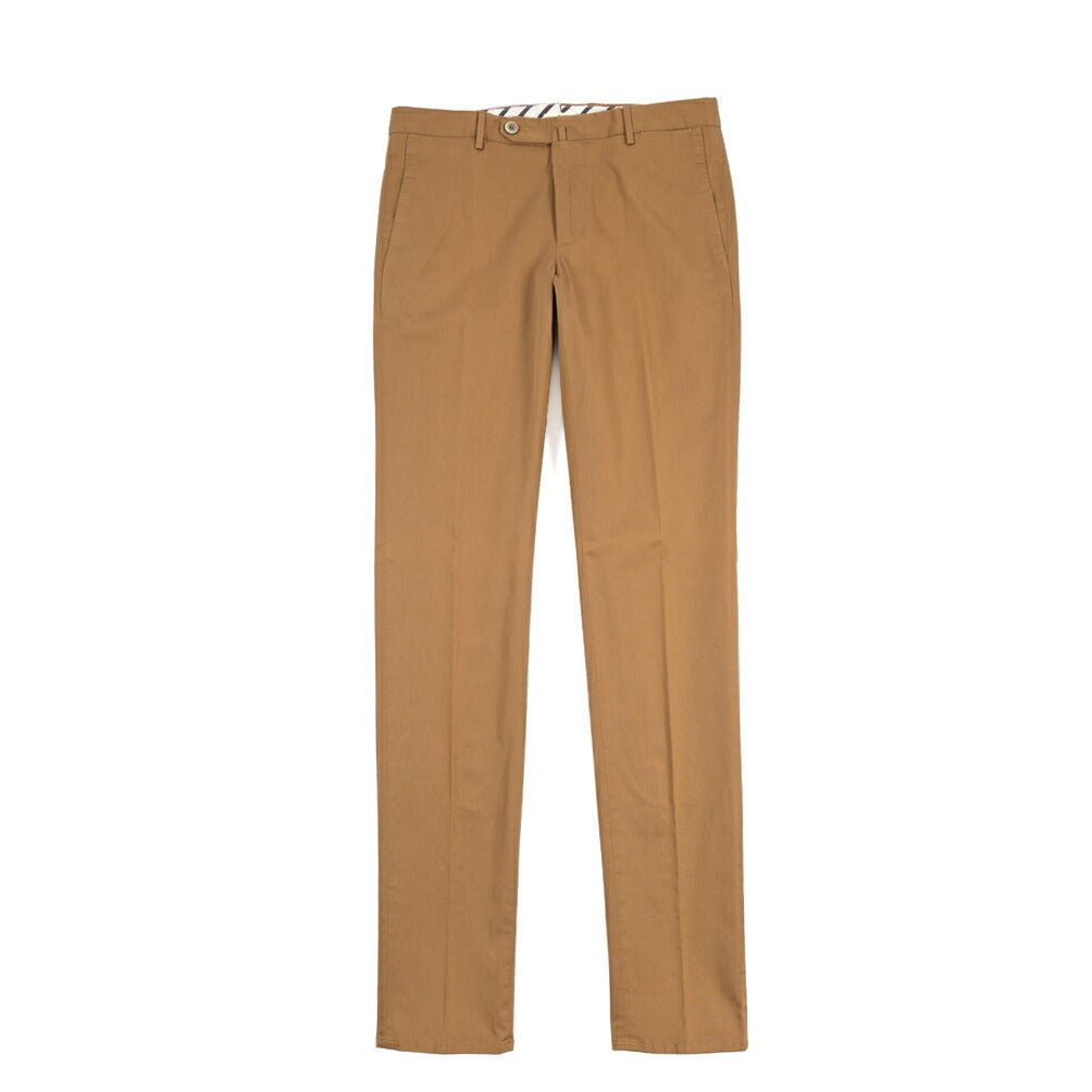GTA “800K” ストレッチコットン ノータックチノパンツ / EXTRASLIM FIT ブラウン 46 | GUARDAROBA MILANO OFFICIAL STORE