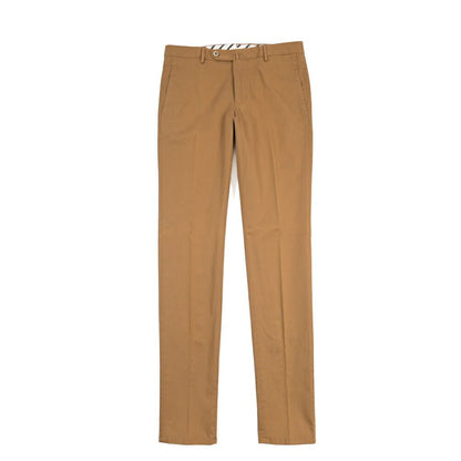 GTA “800K” ストレッチコットン ノータックチノパンツ / EXTRASLIM FIT ブラウン 46 | GUARDAROBA MILANO OFFICIAL STORE